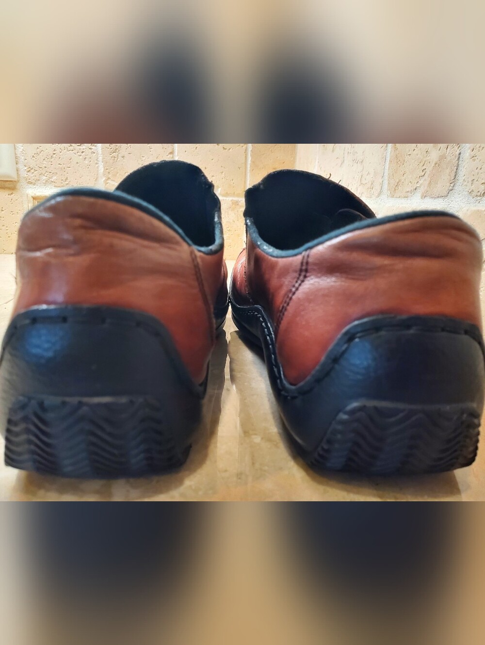 Rieker Women's Celia Square Toe Slip Slip-On Leather Shoes - Brown Size 7.5 - Picture 5 of 11